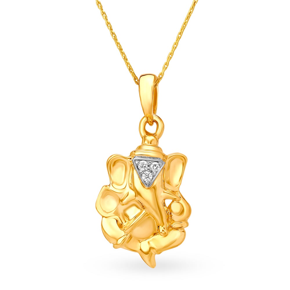 Buy Yellow Gold Diamond Pendant at Best Price Tanishq Singapore